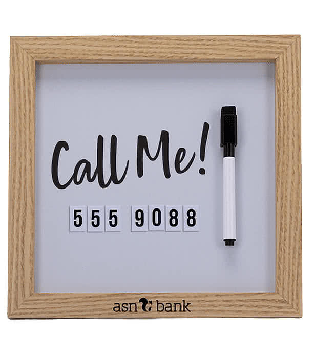 Magnetic Letter White Board with Wood Frame