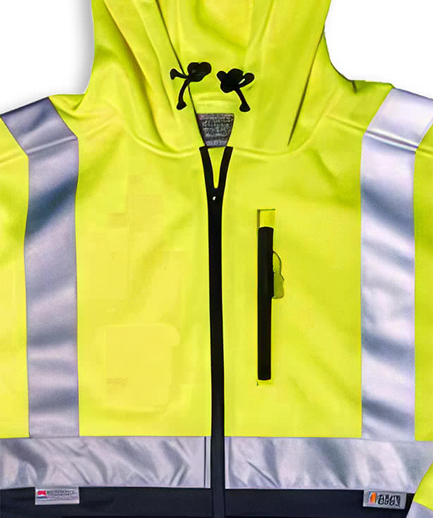 Vantage Xtreme Visibility Hi-Vis Class 3 Safety Zip Hoodie