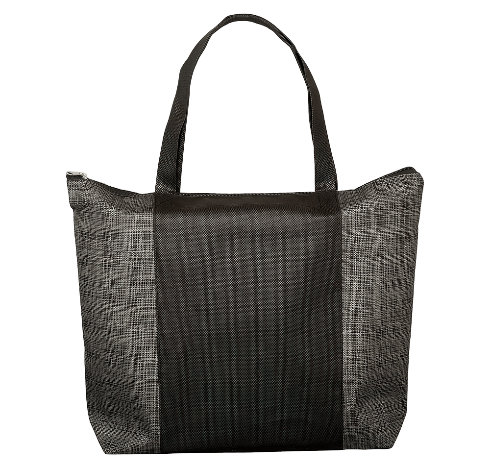 Tonal Non-Woven Zipper Trade Show Tote Bag-default