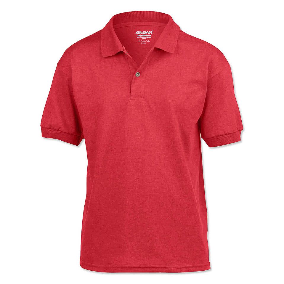 Gildan Youth DryBlend 50/50 Jersey Polo - Embroidered