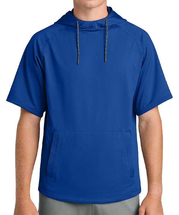 Richardson Charge Performance Fleece Short Sleeve Pullover Hoodie