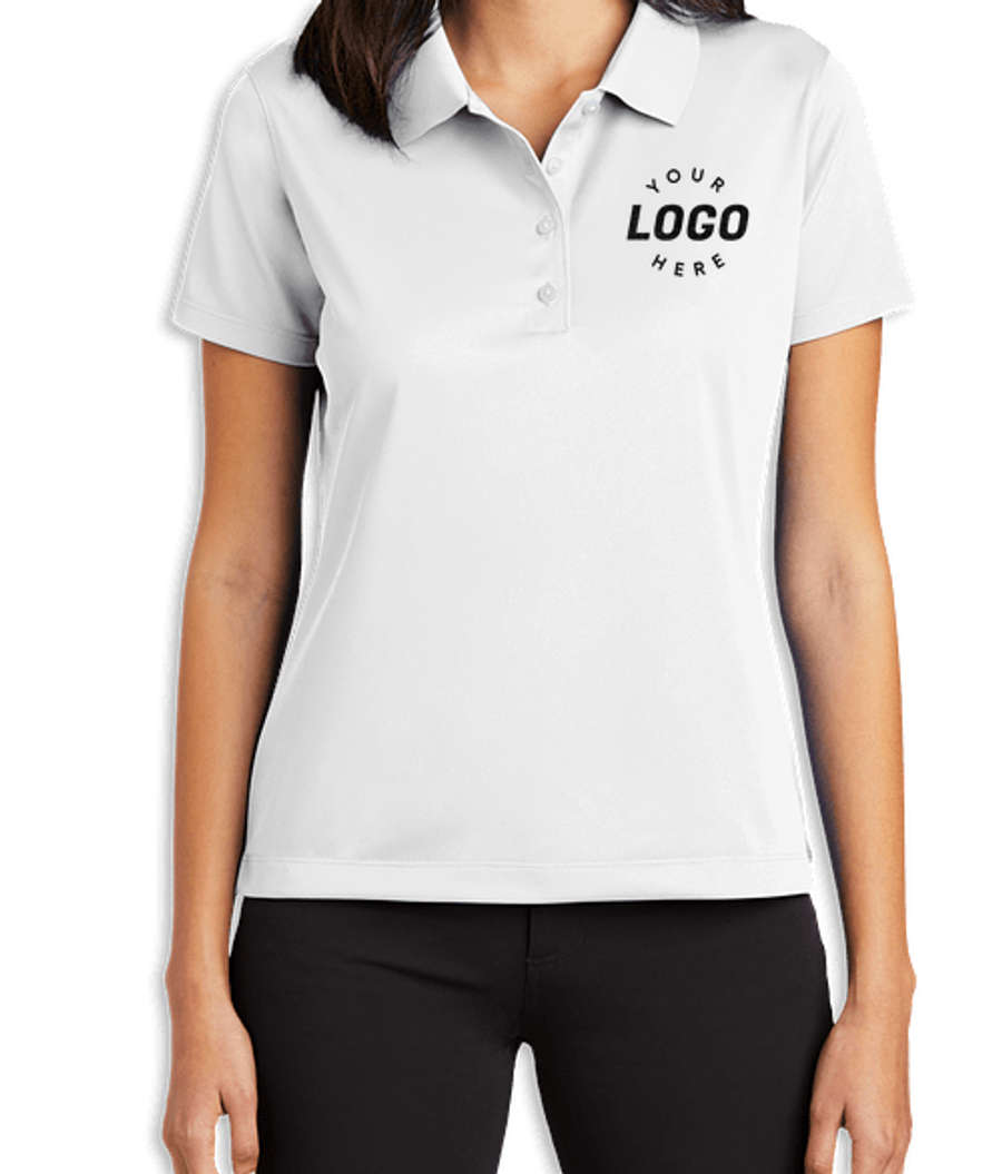 Nike Women's Dri-FIT Tech Basic Performance Polo - Embroidered in White