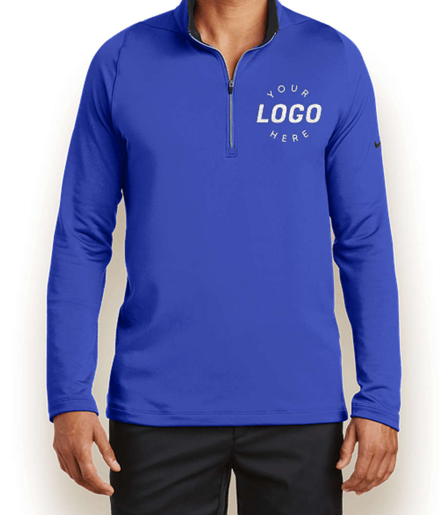 Nike Dri-FIT Stretch Quarter Zip Pullover in Deep Royal