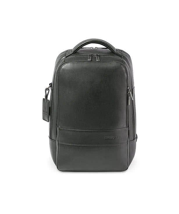 Debossed Samsonite Leather 16" Computer Backpack