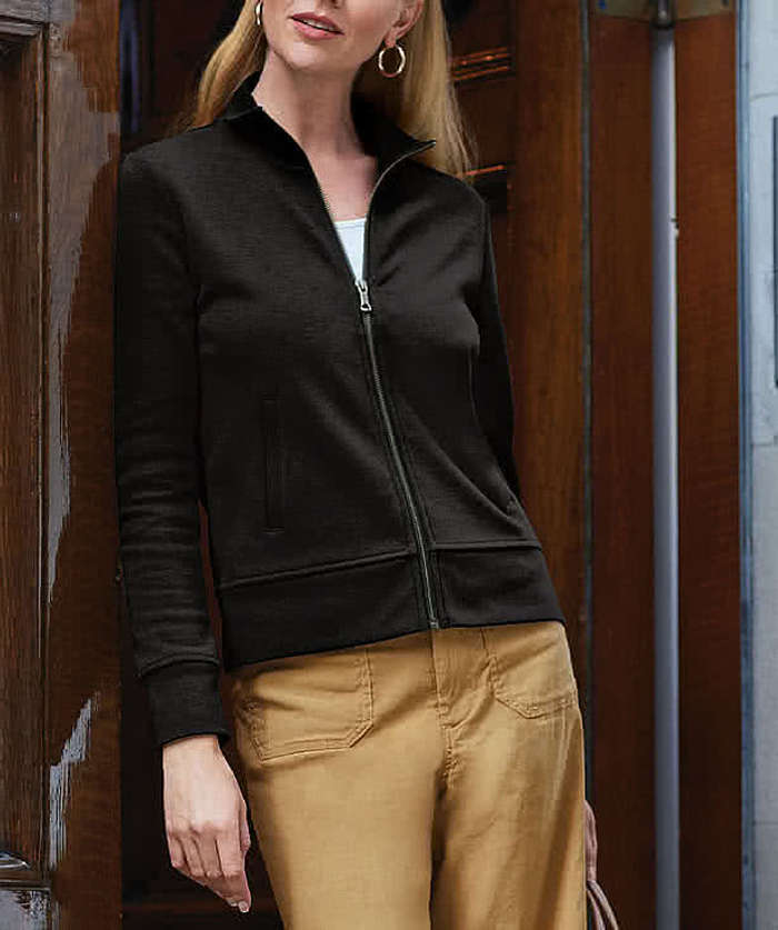 Brooks Brothers Women’s Double-Knit Full Zip Sweatshirt
