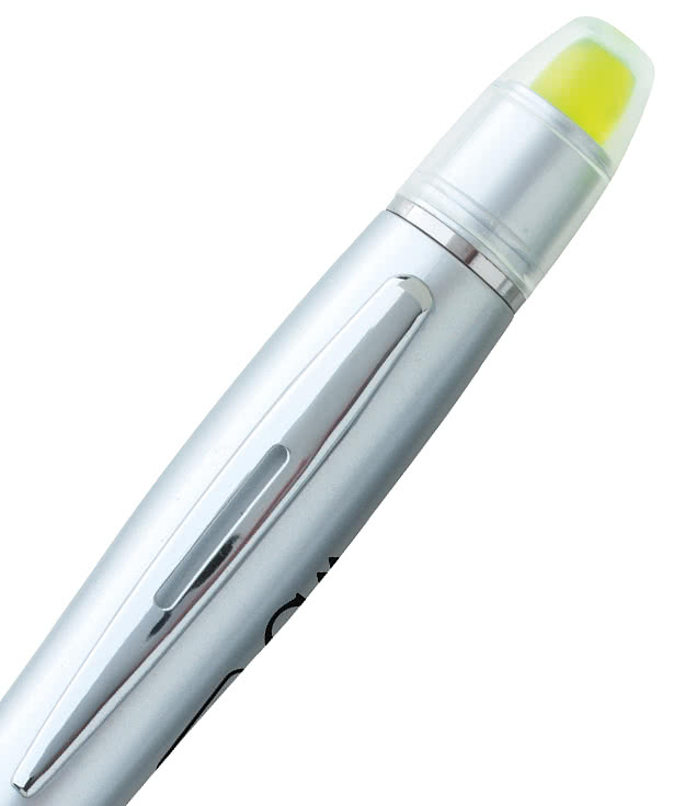 Silver Ion Wax Gel Highlighter and Ballpoint Pen (black ink)