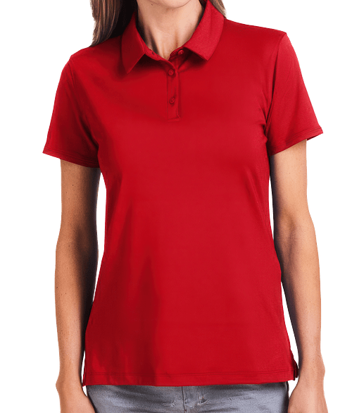 Under Armour Women's Recycled Performance Polo in Red / White