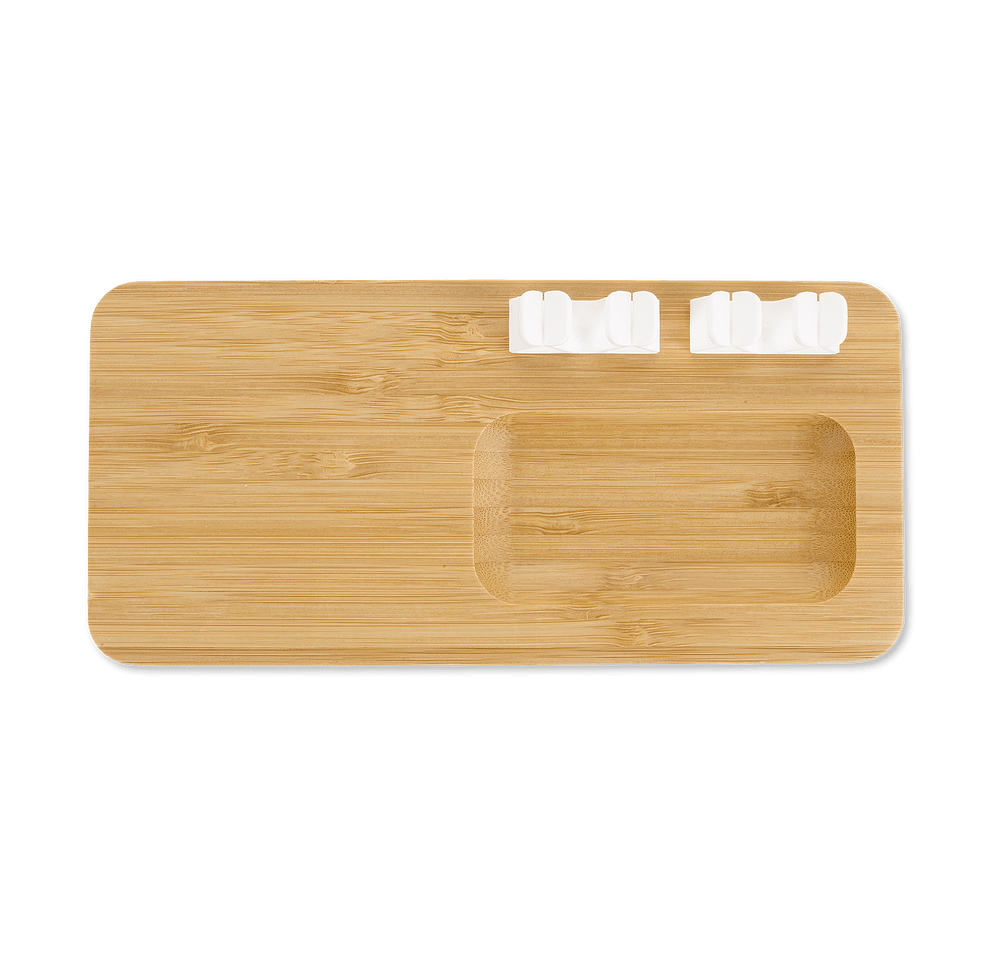 Bamboo 10W Wireless Charging Pad with Cable Organizer-default