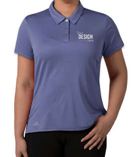 Adidas Women's Heather Performance Polo - Color: Collegiate Royal Heather