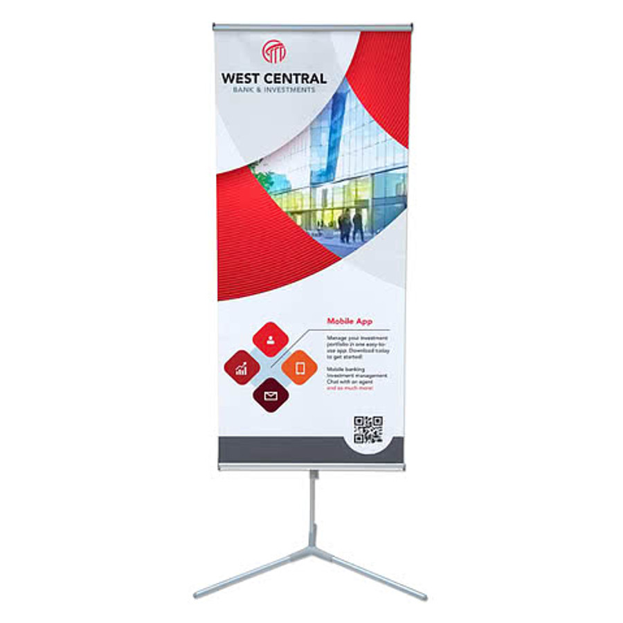 Full Color 28" x 89" Essential Banner Display Kit in Columbia Blue
