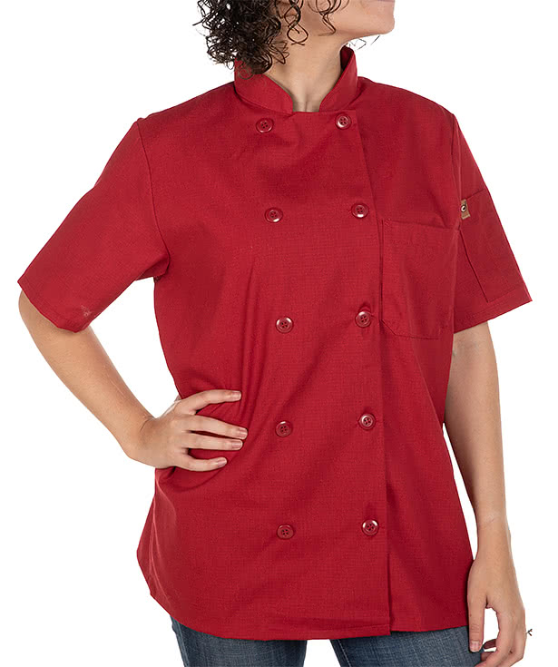 Red Kap Women's MIMIX Short Sleeve Chef Coat
