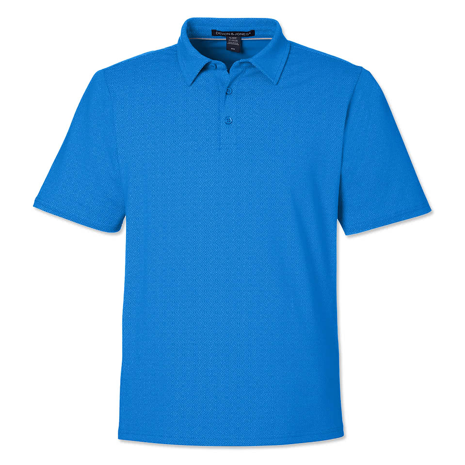 Devon & Jones Crownlux Geo Performance Polo - Embroidered