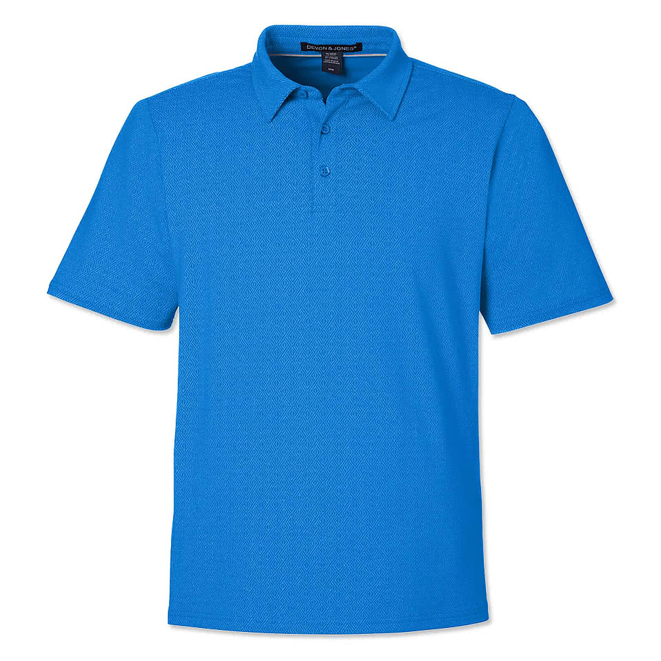 Devon & Jones Crownlux Geo Performance Polo - Printed