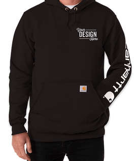 Carhartt Midweight Logo Pullover Hoodie - Embroidered - Color: Black