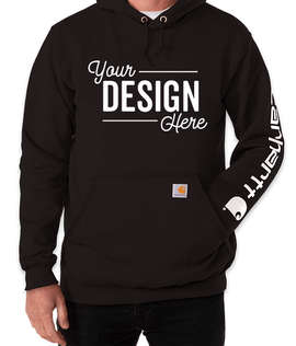 Carhartt Midweight Logo Pullover Hoodie - Screen Printed - Color: Black