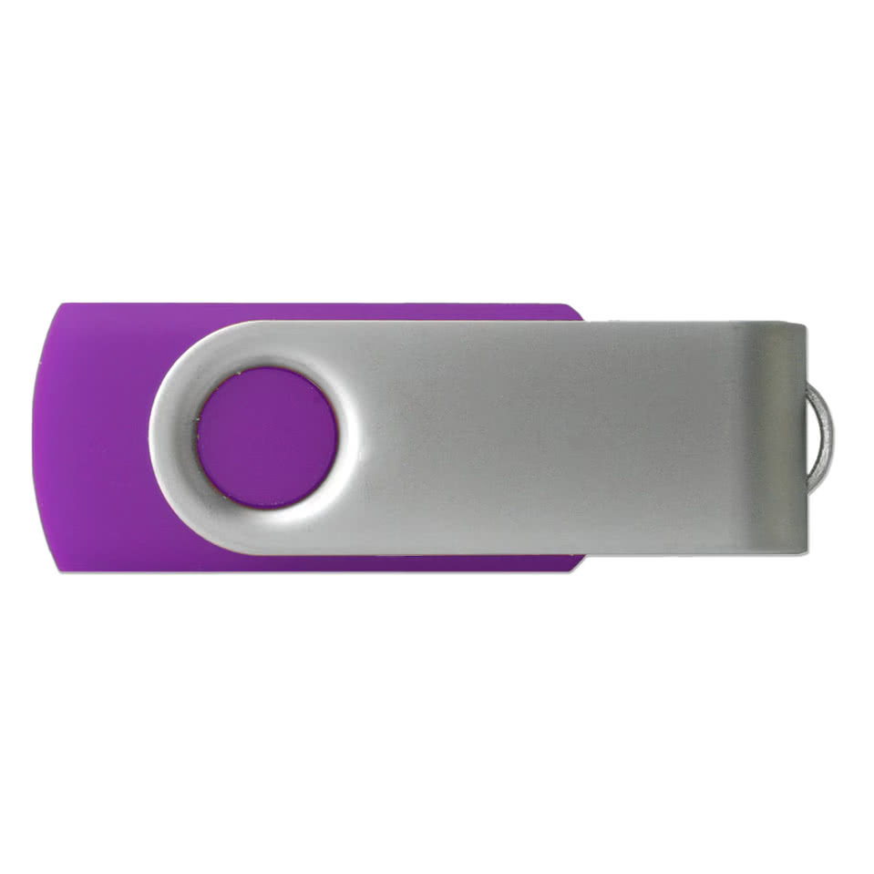 Full Color Silver Swivel Type-C USB Flash Drive 32GB