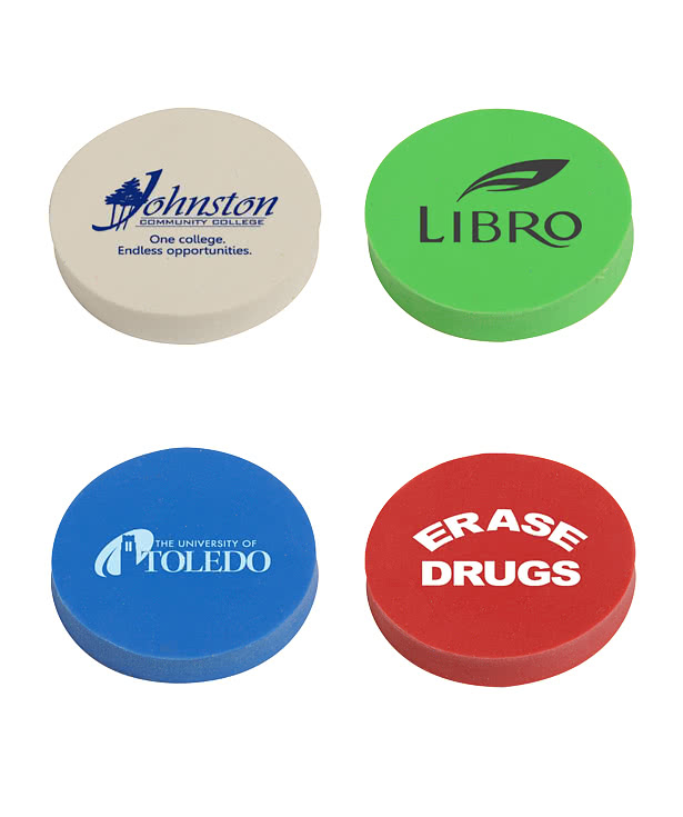 Round Latex-Free Rubber Eraser