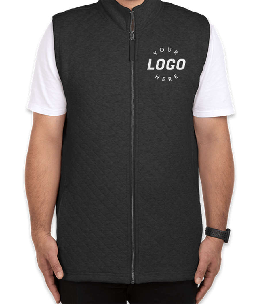Charles River Franconia Diamond Quilted Vest in Charcoal Heather