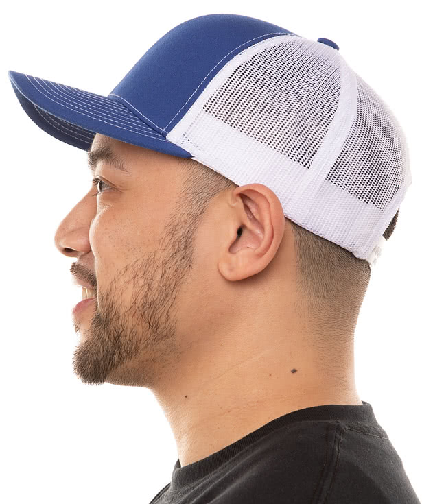 Pacific Headwear Contrast Stitch Snapback Trucker Hat