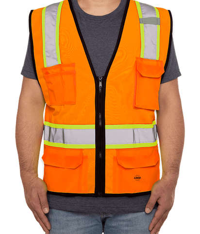 Kishigo Class 2 Pocket Contrast Safety Vest - Orange