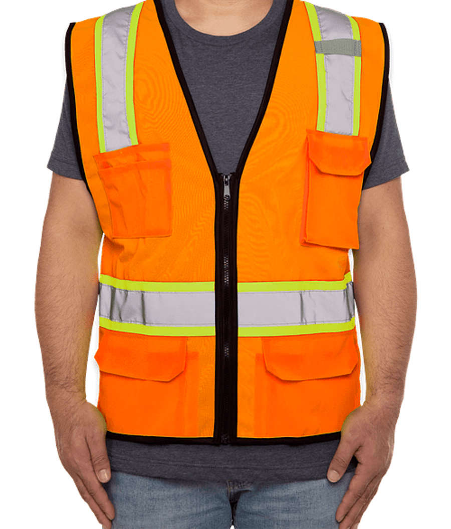 Kishigo Class 2 Pocket Contrast Safety Vest in Orange