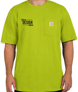 Carhartt Workwear Crewneck Pocket T-shirt - Embroidered - Color: Brite Lime