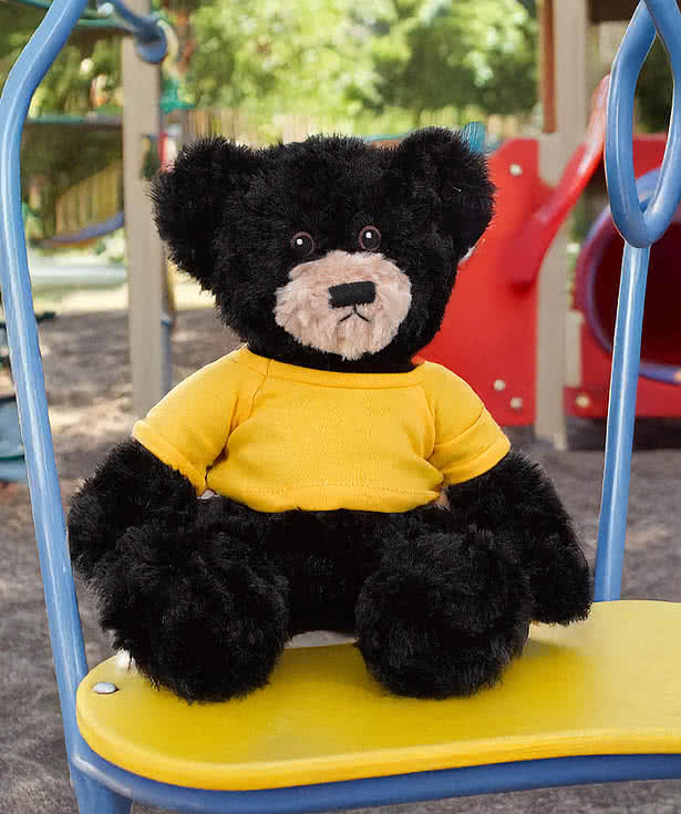 Full Color 10" Black Dexter Bear Plush Animal