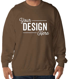 Hanes Ultimate Heavyweight Crewneck Sweatshirt - Color: Dark Chocolate