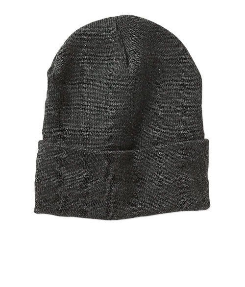 Sportsman Jersey Lined Cuff Beanie in Heather Charcoal