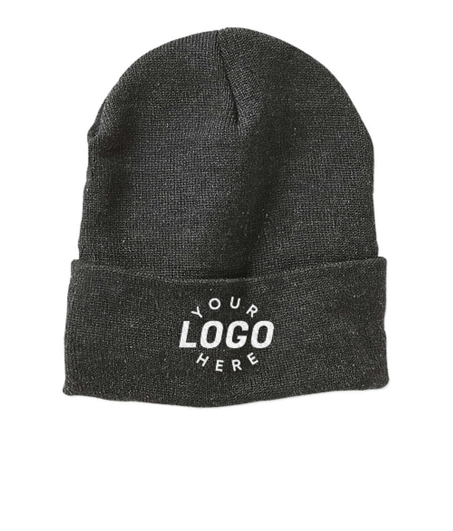 Sportsman Jersey Lined Cuff Beanie in Heather Charcoal