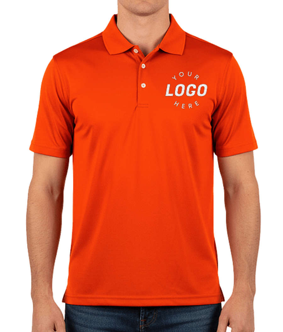 Burnside Solid Performance Pique Polo in Orange