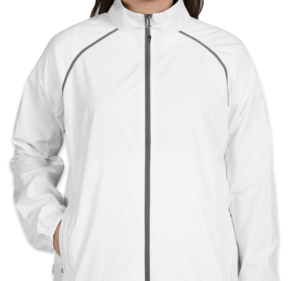 Elevate Women's Egmont Packable Contrast Zipper Windbreaker-default