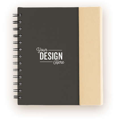 Organized Lock-it Spiral Notebook with Pen - Black