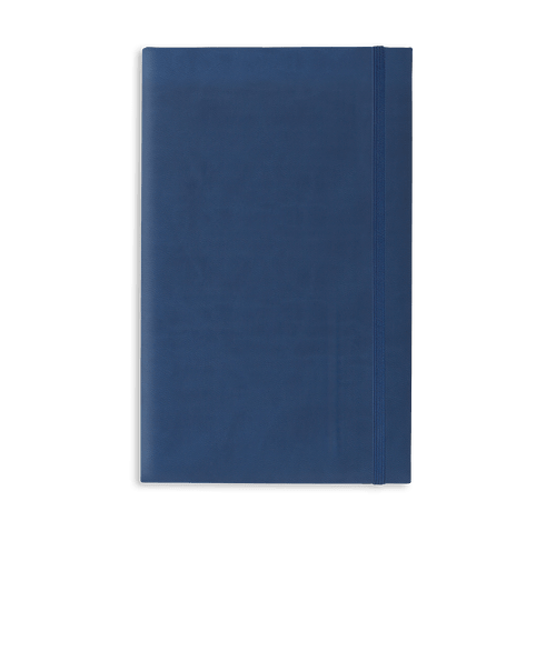 Castelli Debossed Tucson Banded Medio Lined Hard Cover Notebook Gift Set in Royal Blue w/ Black Pen