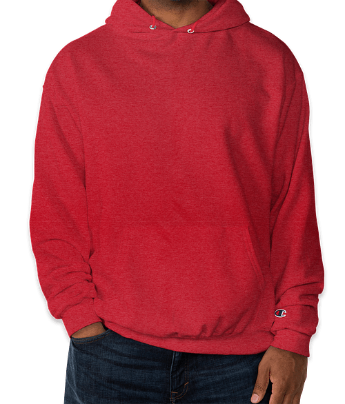Champion Powerblend Midweight Pullover Hoodie in Scarlet Heather
