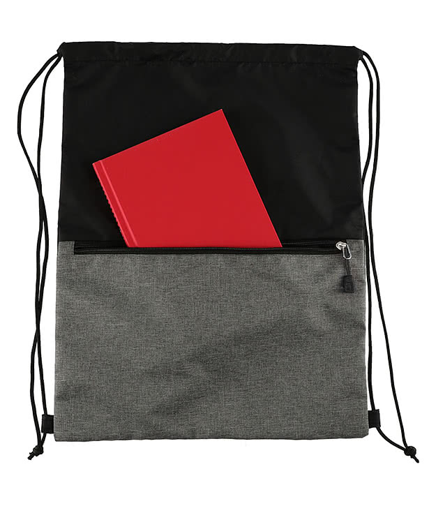 Recycled Graphite Drawstring Bag