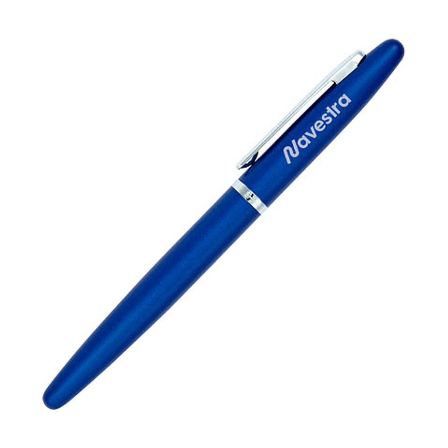 Laser Engraved Sheaffer VFM Blue Rollerball Pen (black ink) in Blue