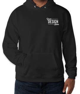 Embroidered Hanes EcoSmart 50/50 Pullover Hoodie - Color: Black
