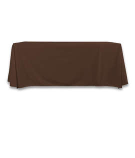 Full Color 6' LazerLine Throw Tablecloth - Color: Brown