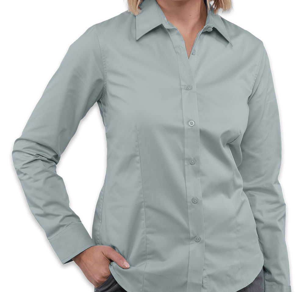 Elevate Women's Wilshire Twill Long Sleeve Dress Shirt-default