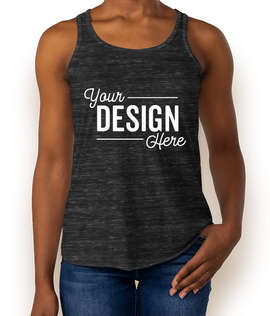 Bella + Canvas Women's Flowy Racerback Tank - Color: Black Marble