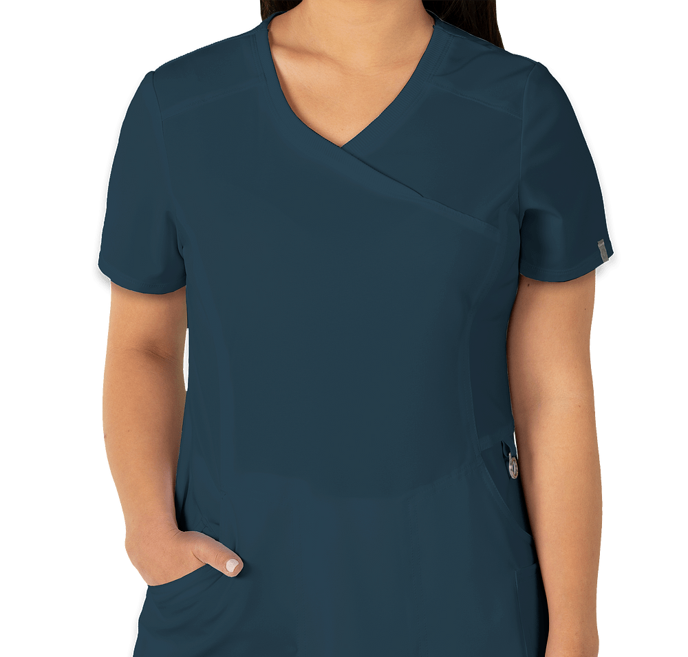 Cherokee Infinity Women's Mock Wrap Scrub Top - Printed-default