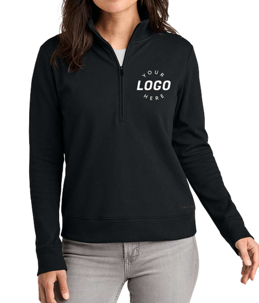 TravisMathew Women's Ocean Villa Quarter Zip Sweatshirt in Black