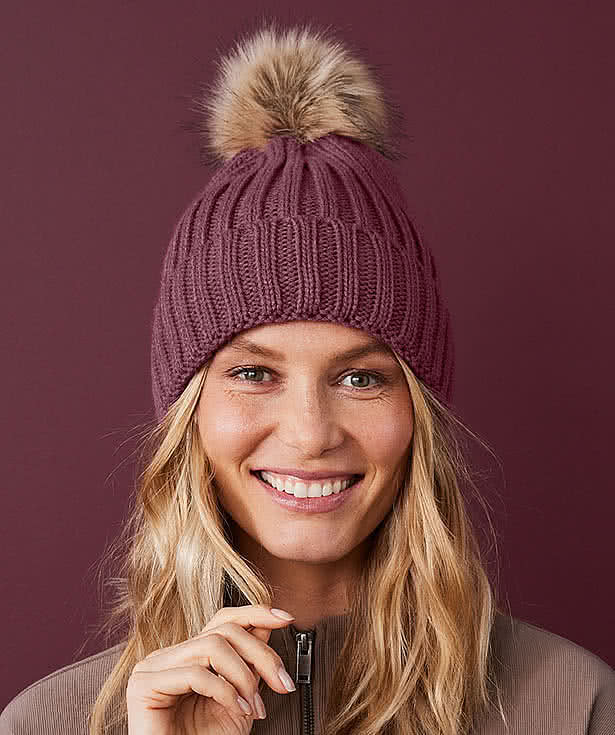 Port Authority Faux Fur Pom Pom Beanie