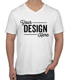 Canada - Gildan Softstyle Jersey V-Neck T-shirt - Color: White