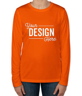 Clique by Cutter & Buck Women's Spin Eco UPF 50 Long Sleeve Performance Shirt - Color: Orange