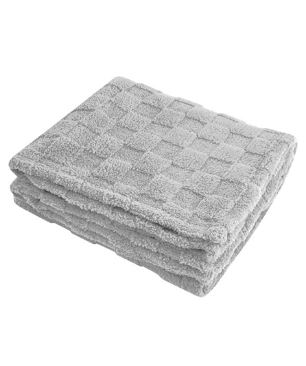 Checkered Recycled Sherpa Blanket