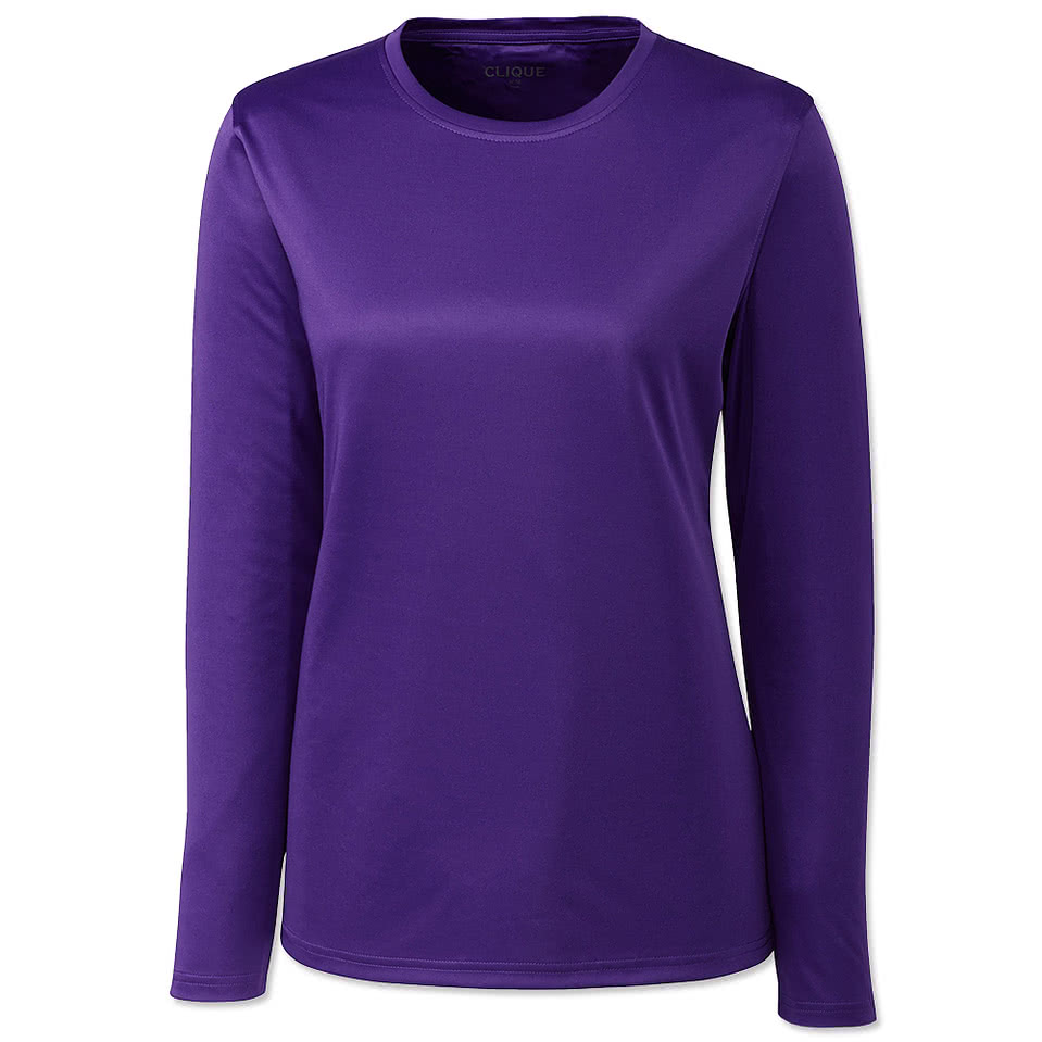 Clique by Cutter & Buck Women's Spin Eco UPF 50 Long Sleeve Performance Shirt