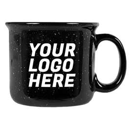 14 oz. Ceramic Camper Mug - Color: Black