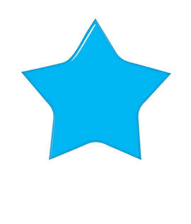 Full Color Star Laminated Plastic Lapel Pin - Color: Columbia Blue